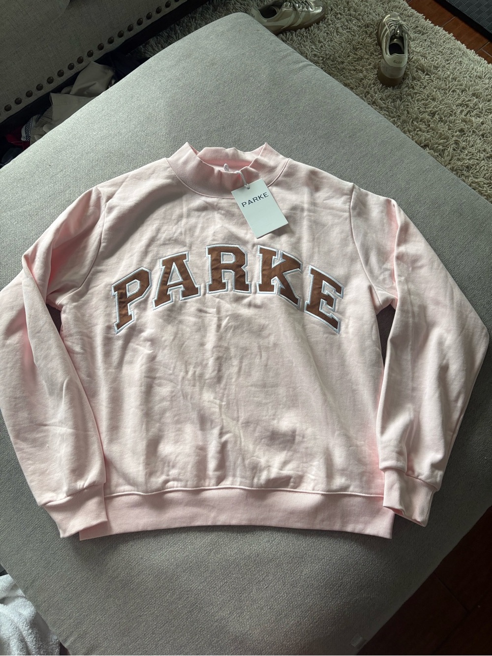 Parke Women's Pink Logo Crew Sweatshirt